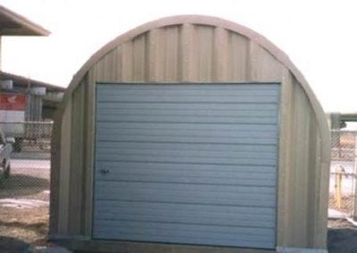 An example of one of our mini steel garage buildings for sale.