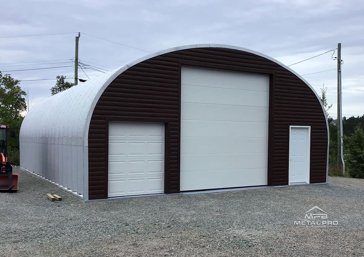 Steel storage shed for an outdoor use