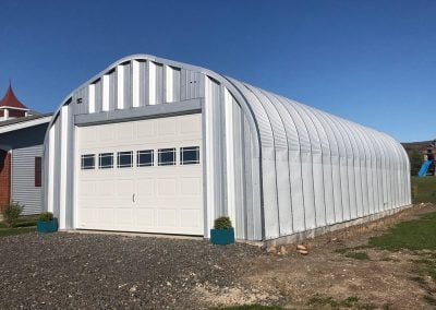Example of one of our quonset hut ecnospan garage kits for sale