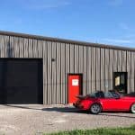 Prefabricated Steel Building with red car