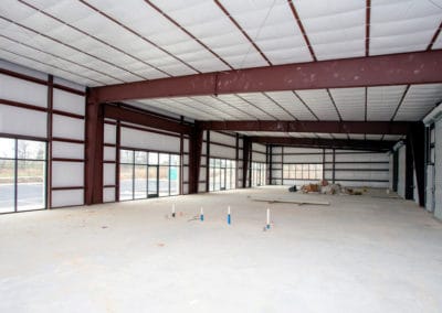 An example of the interior of one of our industrial steel buildings kits for sale.