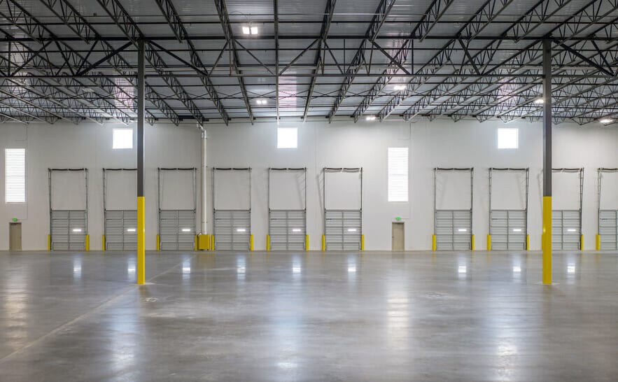 An example of the interior of one of our industrial steel buildings for sale.