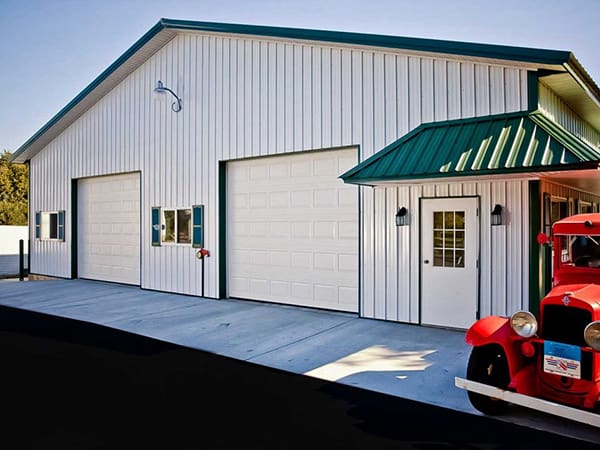 Steel Garage With Car besides