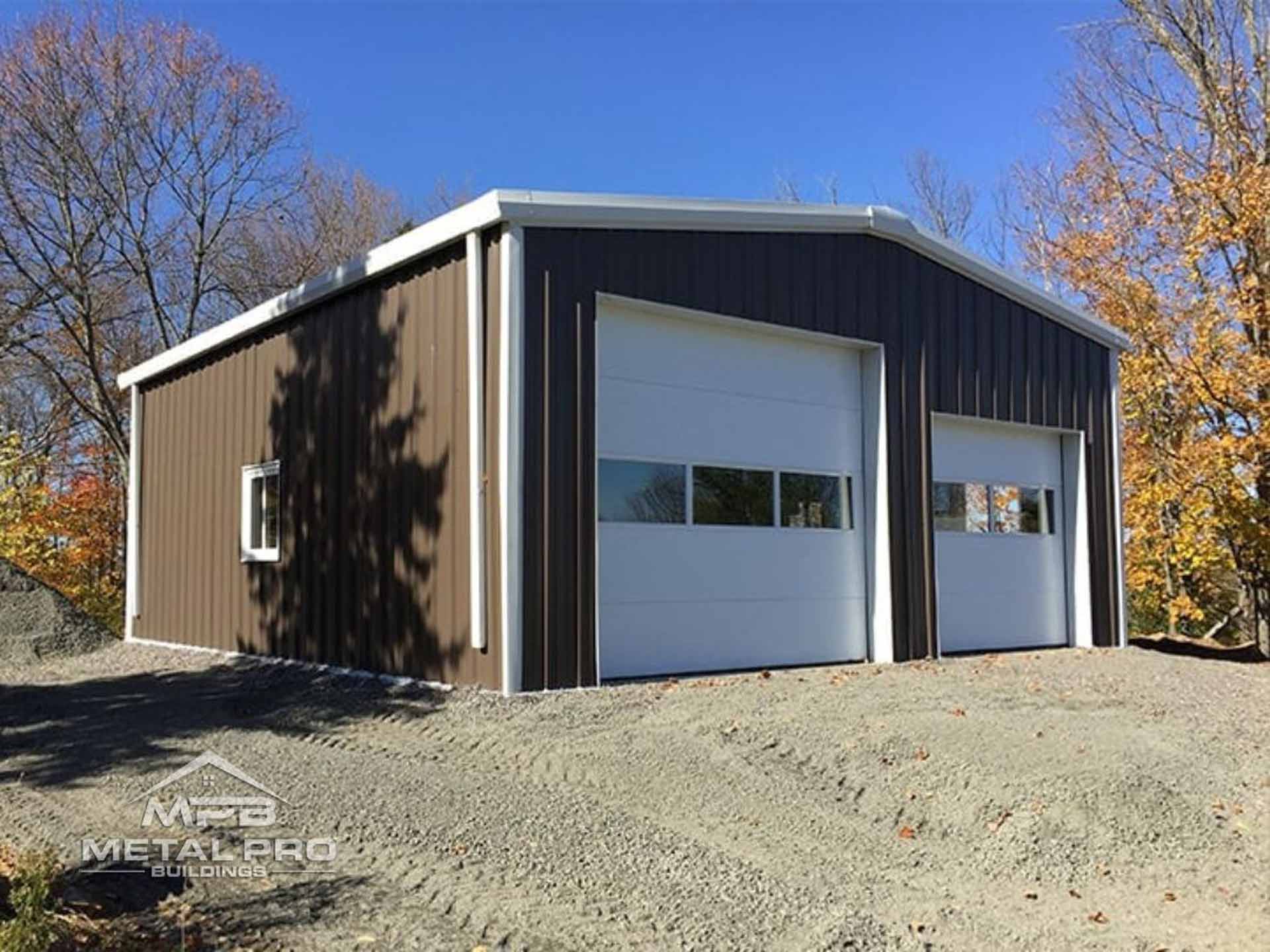 prefab rigid garage packages building with two doors