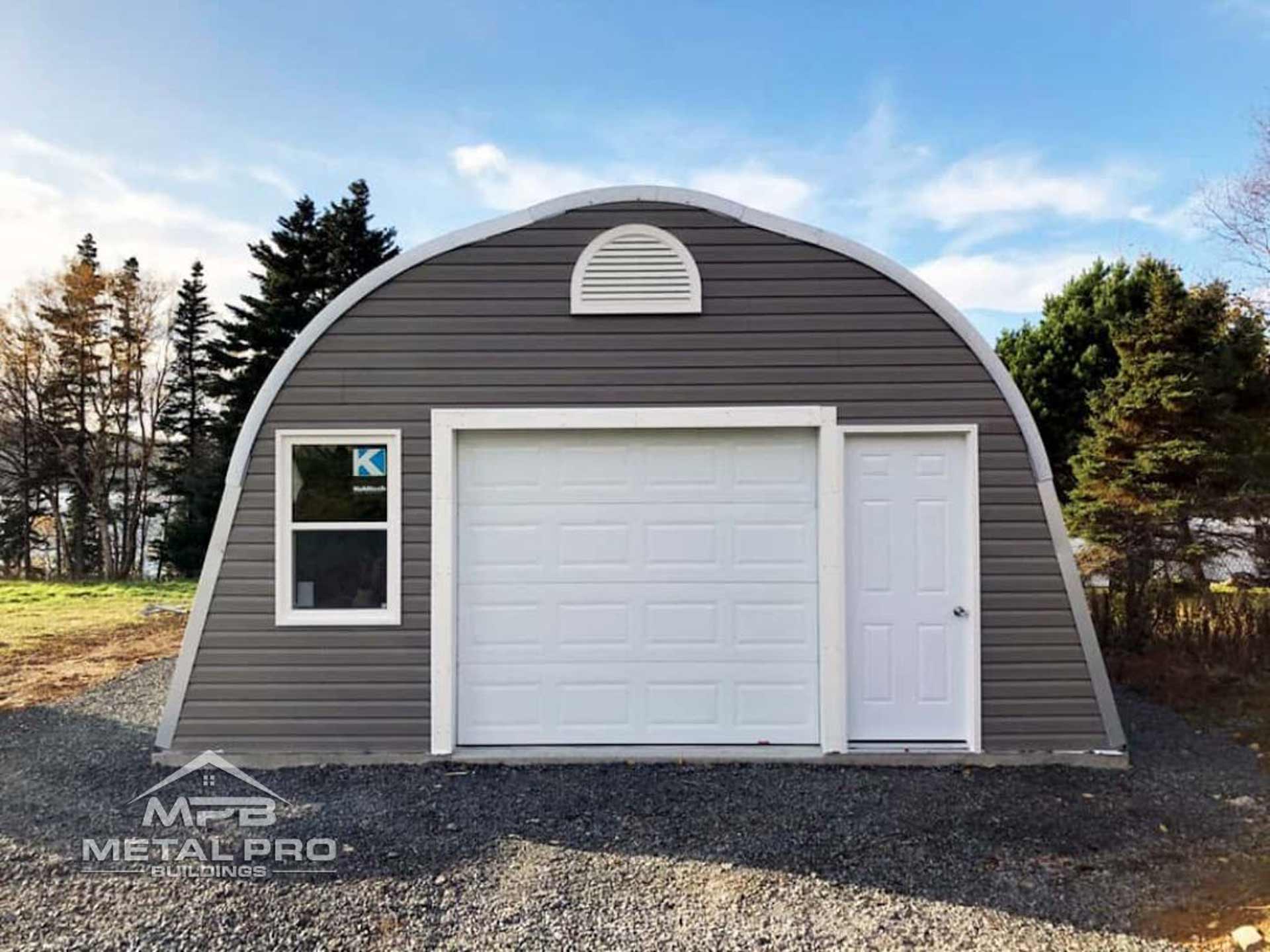 fully assembled quonset hut alpine model garage kit