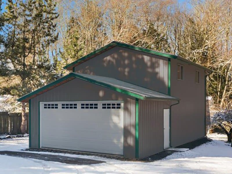 Garage Steel Building With Loft