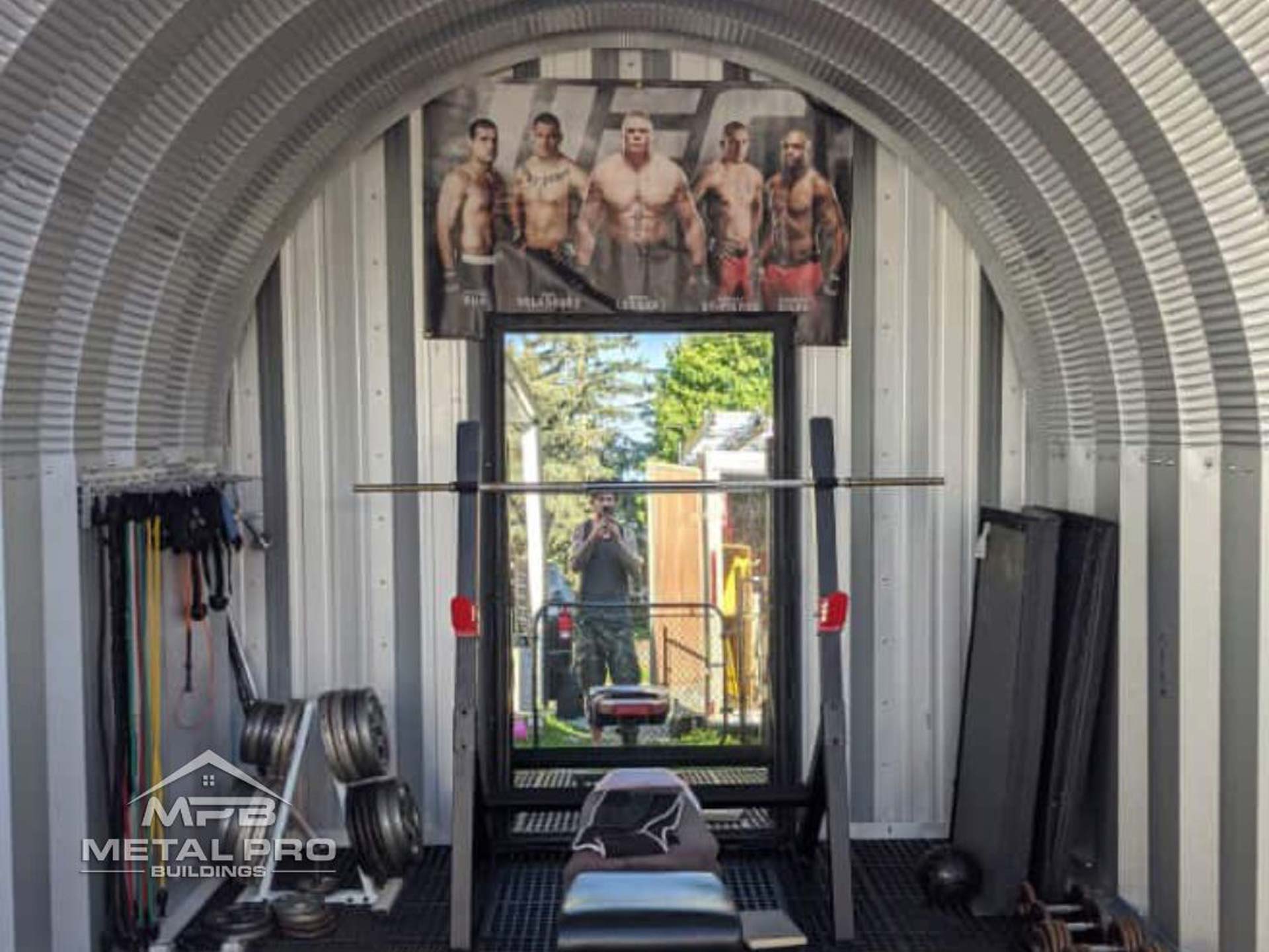 interior of a quonset hut shed building