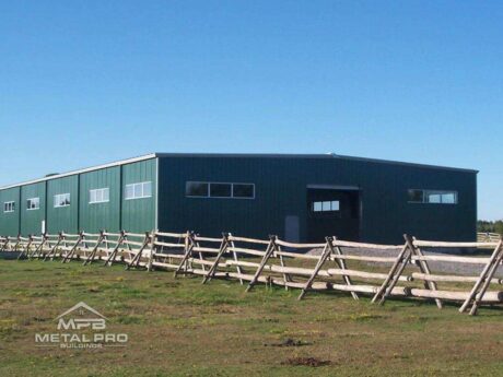 agricultural steel building used as a barn