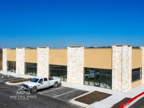 commercial steel building used as a retail space