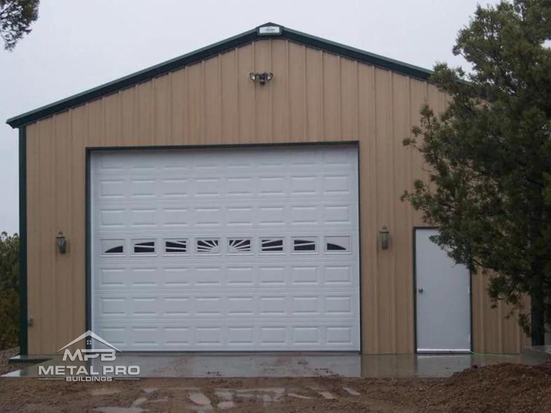 cfs garage steel building with garage and entry door