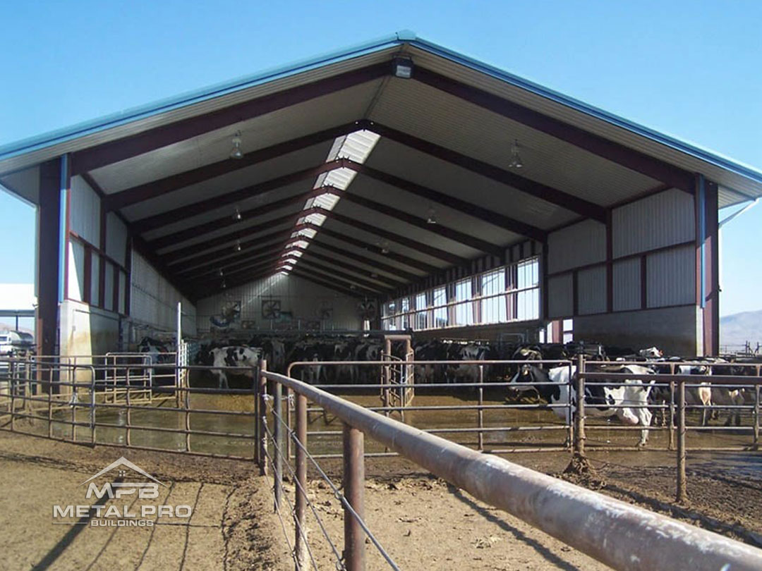 Exterior of commercial steel building.