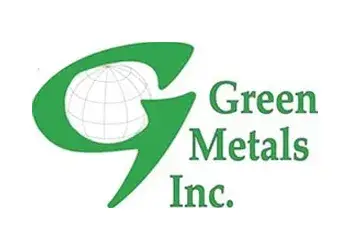 Green Metals Inc. logo with stylized 'G' and globe design in green color