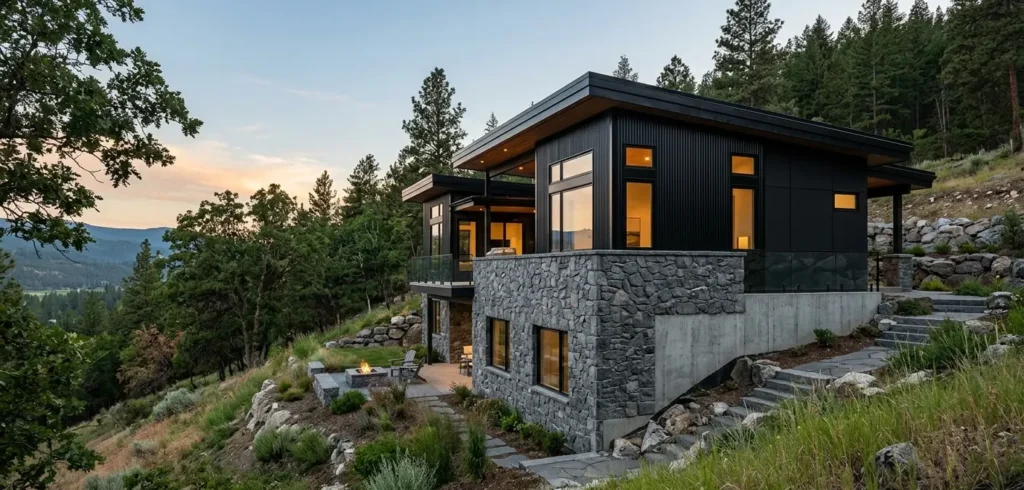 Black Concrete or Stone Base