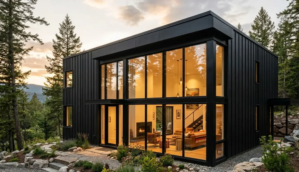 Black with Large Format Windows The Glass Play
