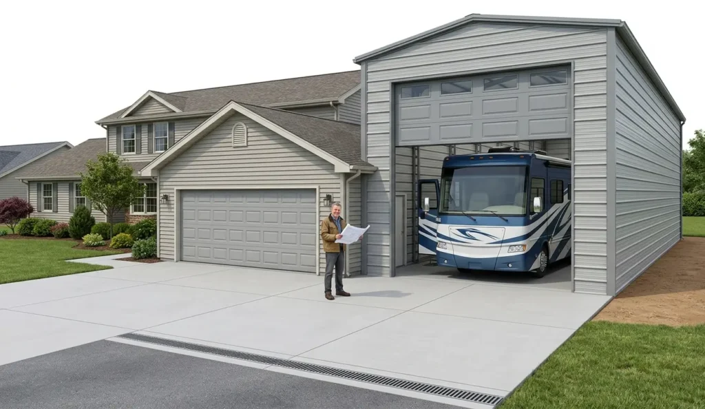 RV storage shed ideas: best steel layouts for protecting your investment 5 Gemini Generated Image 1w012z1w012z1w01