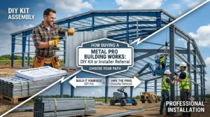 How Buying a Metal Pro Building Works DIY Kit or Installer Referral