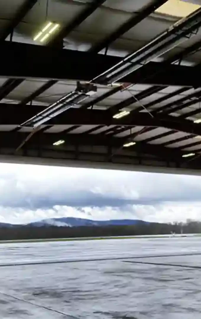 empty aircraft hangar