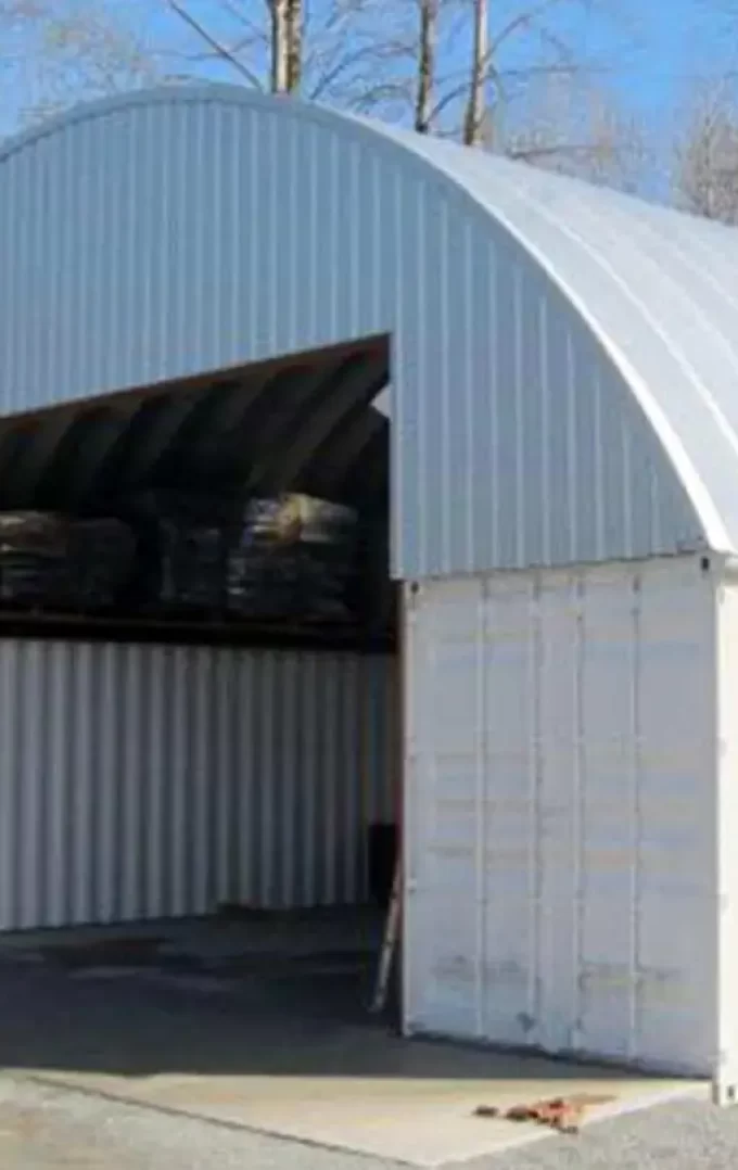 quonset hut shipping container cover on top of white shipping container covers